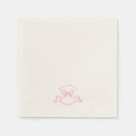 Servilleta De Papel Un dulce comienzo | Favor de boda rosa y blanco