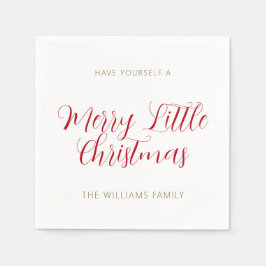 Servilleta De Papel Un dulce Navidad llama blanco de oro rojo