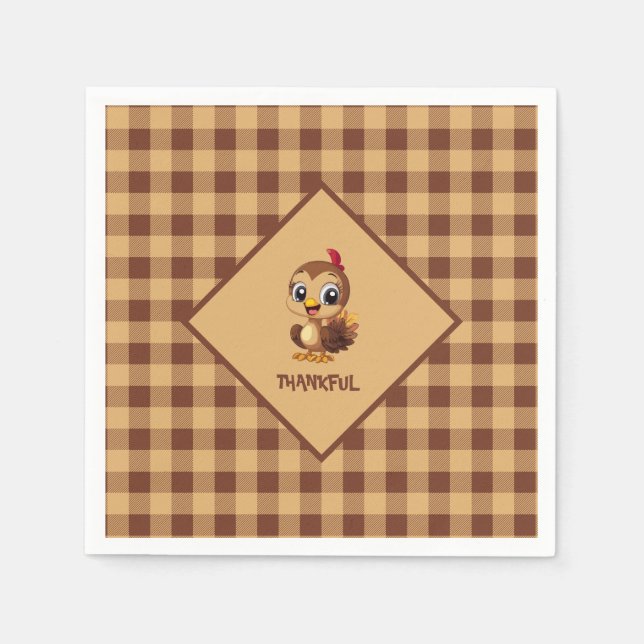 Servilleta De Papel Un duro día de gracias a Turquía (Anverso)