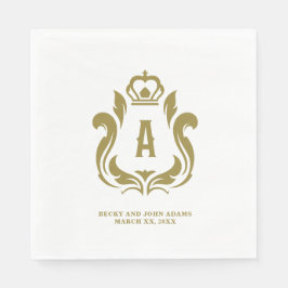 Servilleta De Papel Un Escudo de oro inicial