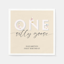 Servilleta De Papel Un estúpido goose primer cumpleaños