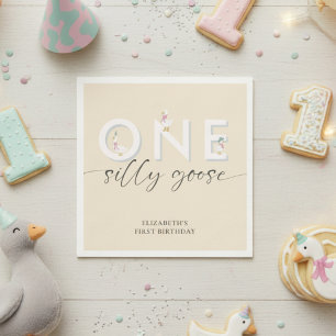 Servilleta De Papel Un estúpido goose primer cumpleaños
