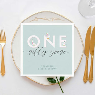 Servilleta De Papel Un estúpido goose primer cumpleaños
