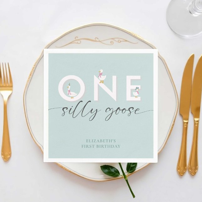 Servilleta De Papel Un estúpido goose primer cumpleaños (Subido por el creador)