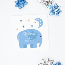 Un extraño elefante azul. Niños pequeños/cumpleaño