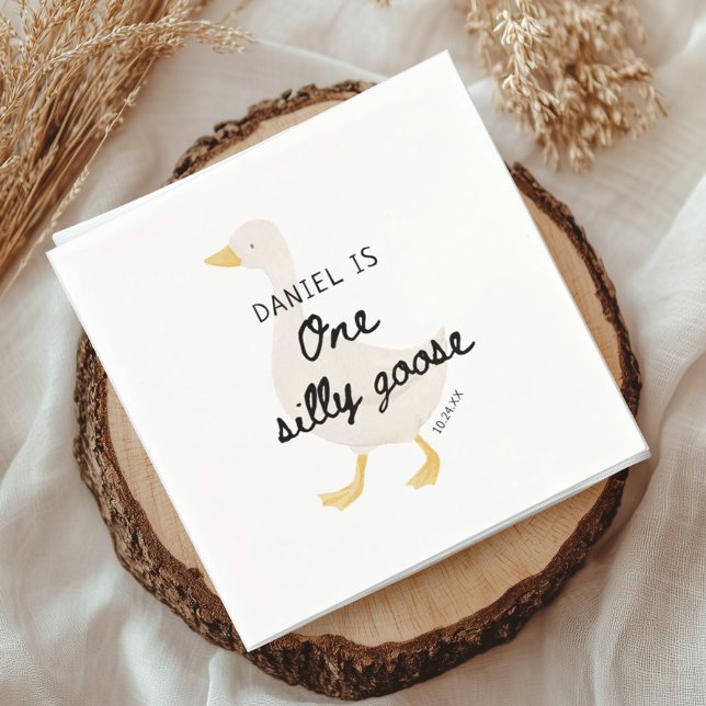 Servilleta De Papel Un favor del primer cumpleaños de Silly Goose (Subido por el creador)