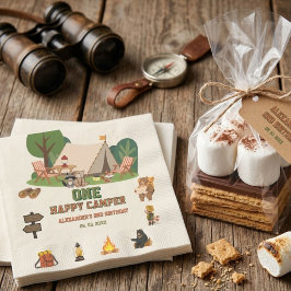 Servilleta De Papel Un feliz campista safari Bosque cumpleaños 1