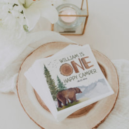 Servilleta De Papel Un feliz cumpleaños del oso de camper