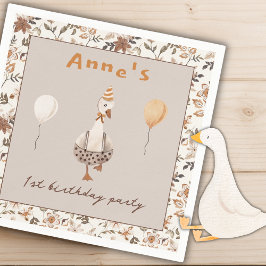 Servilleta De Papel Un Fiesta de cumpleaños neutral de una ganosa boba