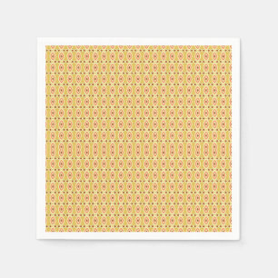 Servilleta De Papel un fondo naranja y amarillo con círculos