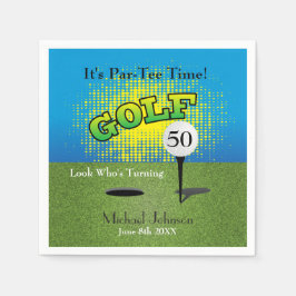 Servilleta De Papel Un Golfer 🏌️ ‍ fiesta ♂️ cumpleaños