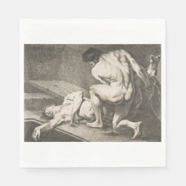 Servilleta De Papel Un hombre levanta las piernas de otro hombre