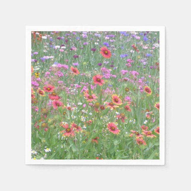 Servilleta De Papel "¡Un jardín de flores silvestres!" (Anverso)
