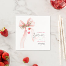 Un lazo rosa de Sweetheart para baby shower de San