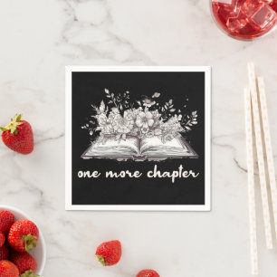 Servilleta De Papel Un libro más con flores