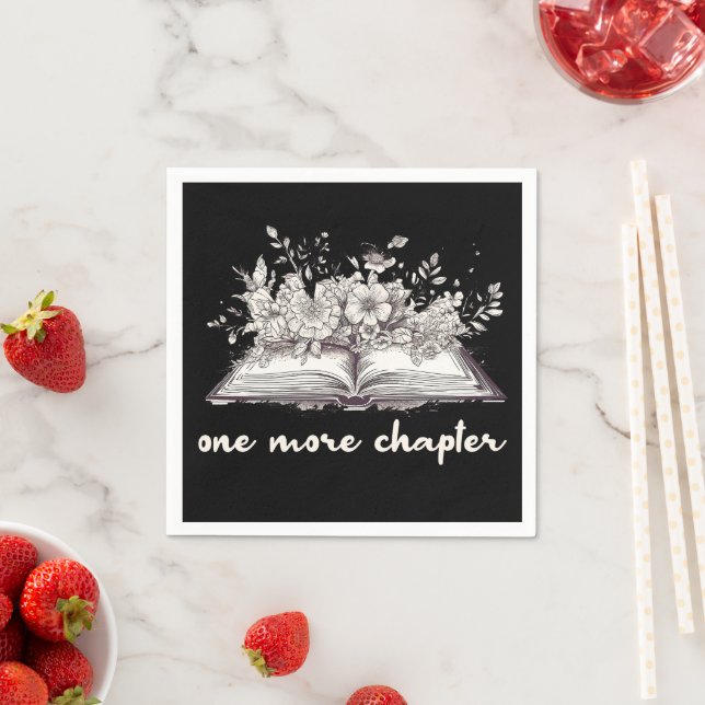 Servilleta De Papel Un libro más con flores (In situ)