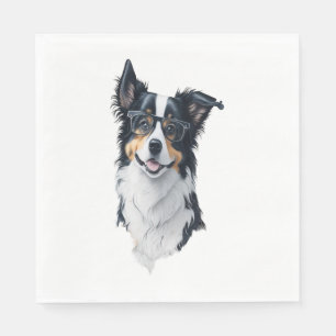 Servilleta De Papel Un lindo collar de frontera para perros [RB#10008]