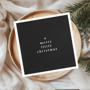 Servilleta De Papel Un lindo Navidad negro