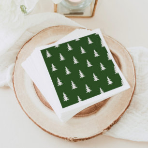 Servilleta De Papel Un minimalista árbol de camping feliz