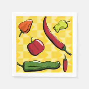 Servilleta De Papel Un mundo de servilletas de papel de pimientos chil