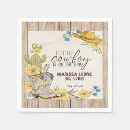 Servilleta De Papel Un niñito en camino del Oeste Amarillo