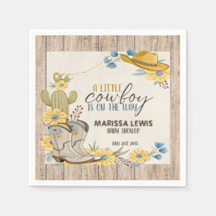 Servilleta De Papel Un niñito en camino del Oeste Amarillo