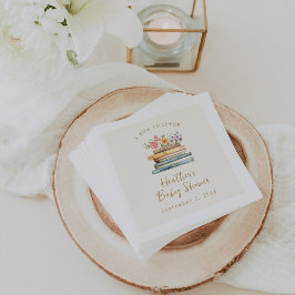 Servilleta De Papel Un nuevo capítulo de Wildflower Books Baby Shower
