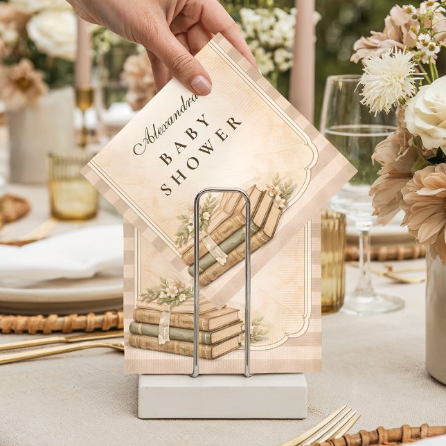 Servilleta De Papel Un nuevo capítulo Fiesta de bebé de libros antiguo (Subido por el creador)