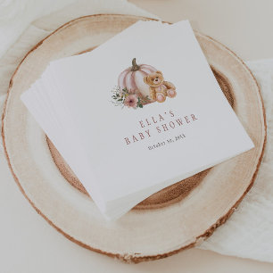 Servilleta De Papel Un Oso De Teddy De Calabaza