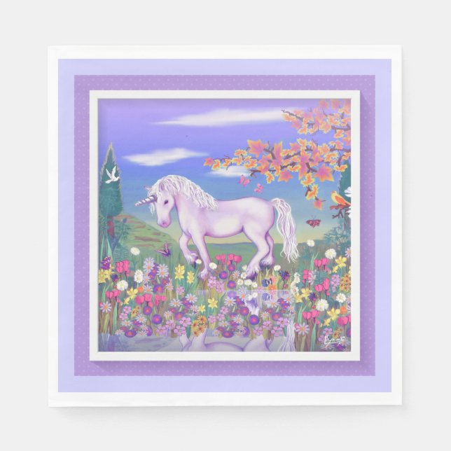 Servilleta De Papel Un paraíso morado (Anverso)