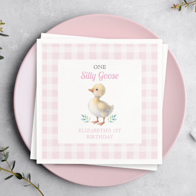 Servilleta De Papel Un Pato Tonto de Rango Rosa Cumpleaños Uno (Subido por el creador)