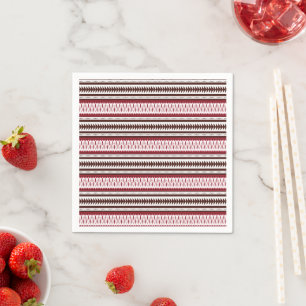 Servilleta De Papel un patrón rayado rojo y blanco