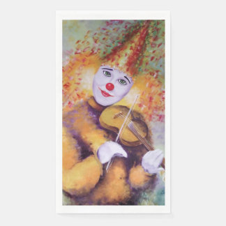 Servilleta De Papel Un payaso dulce tocando el violín