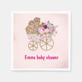 Servilleta De Papel Un pequeño Baby Shower Chica de calabaza