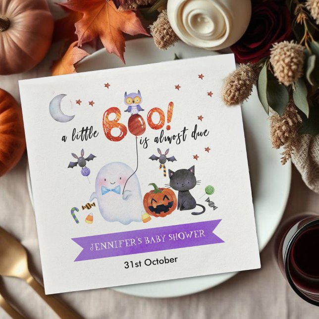 Servilleta De Papel Un pequeño Baby Shower de Boo Halloween (Subido por el creador)