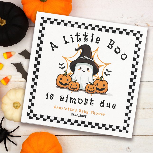 Servilleta De Papel Un pequeño Baby Shower de Boo Halloween (Subido por el creador)