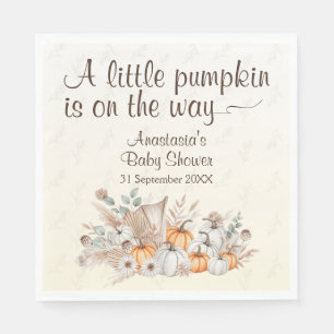 Servilleta De Papel Un pequeño Baby Shower de calabaza