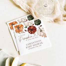 Servilleta De Papel Un pequeño Baby Shower de calabaza cae