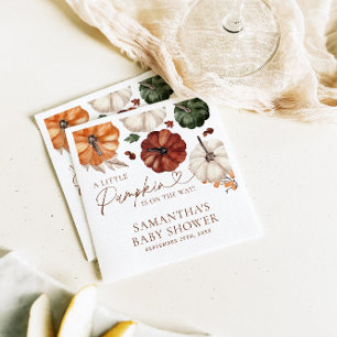 Servilleta De Papel Un pequeño Baby Shower de calabaza cae