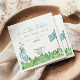 Servilleta De Papel Un pequeño Baby Shower de golf azul Putter