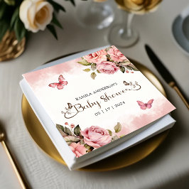 Servilleta De Papel Un pequeño Baby Shower mariposa