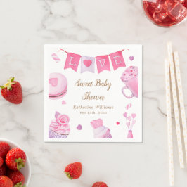 Servilleta De Papel Un pequeño Baby Shower rosado