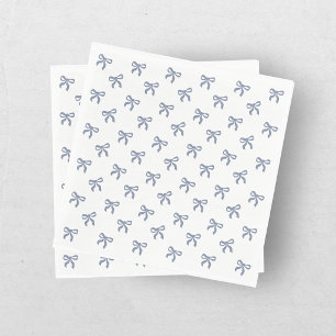Servilleta De Papel Un pequeño bebé azul Jean Coqueta lazo azul