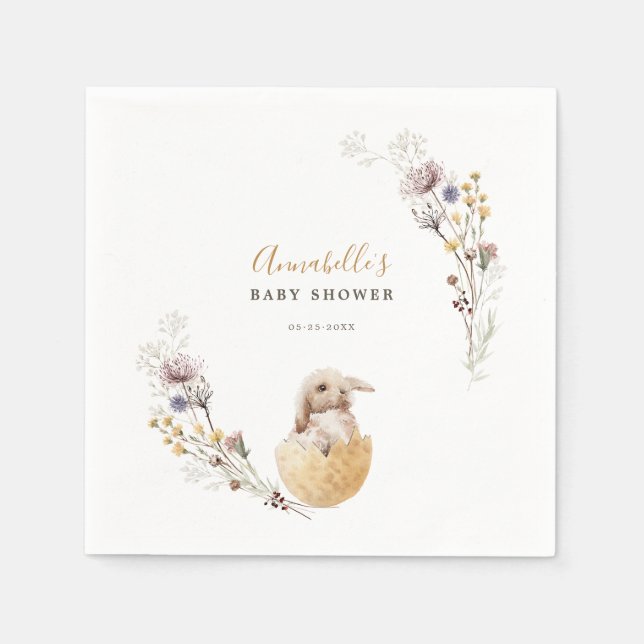 Servilleta De Papel Un pequeño Bunny Easter Baby Shower (Anverso)