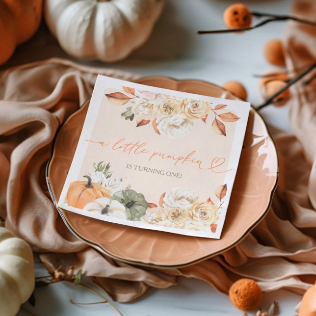 Servilleta De Papel Un pequeño calabaza cumpleaños de otoño (Subido por el creador)