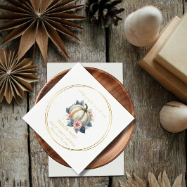 Servilleta De Papel Un pequeño calabaza en el otoño de la floral Baby