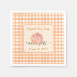 Servilleta De Papel Un Pequeño Calabaza Está En Camino De La Baby Show