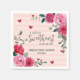 Servilleta De Papel Un pequeño corazón valentino amor bebé ducha