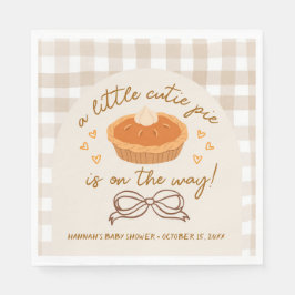 Servilleta De Papel Un pequeño Cutie Pie está en camino