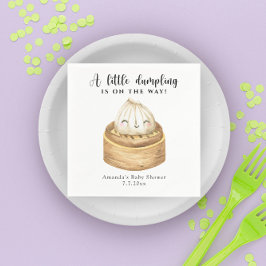 Servilleta De Papel Un pequeño dumpling está en camino baby shower